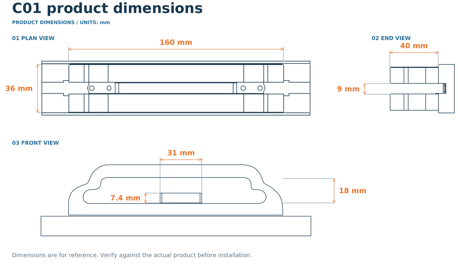 C01 Ultra-Narrow Sliding Door Lock - Image 5